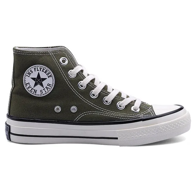 2020 Spring Autumn High Top Flats High Quality Classic Women Canvas Shoes Female Athletic Sneakers Women Vulcanized Casual Shoes