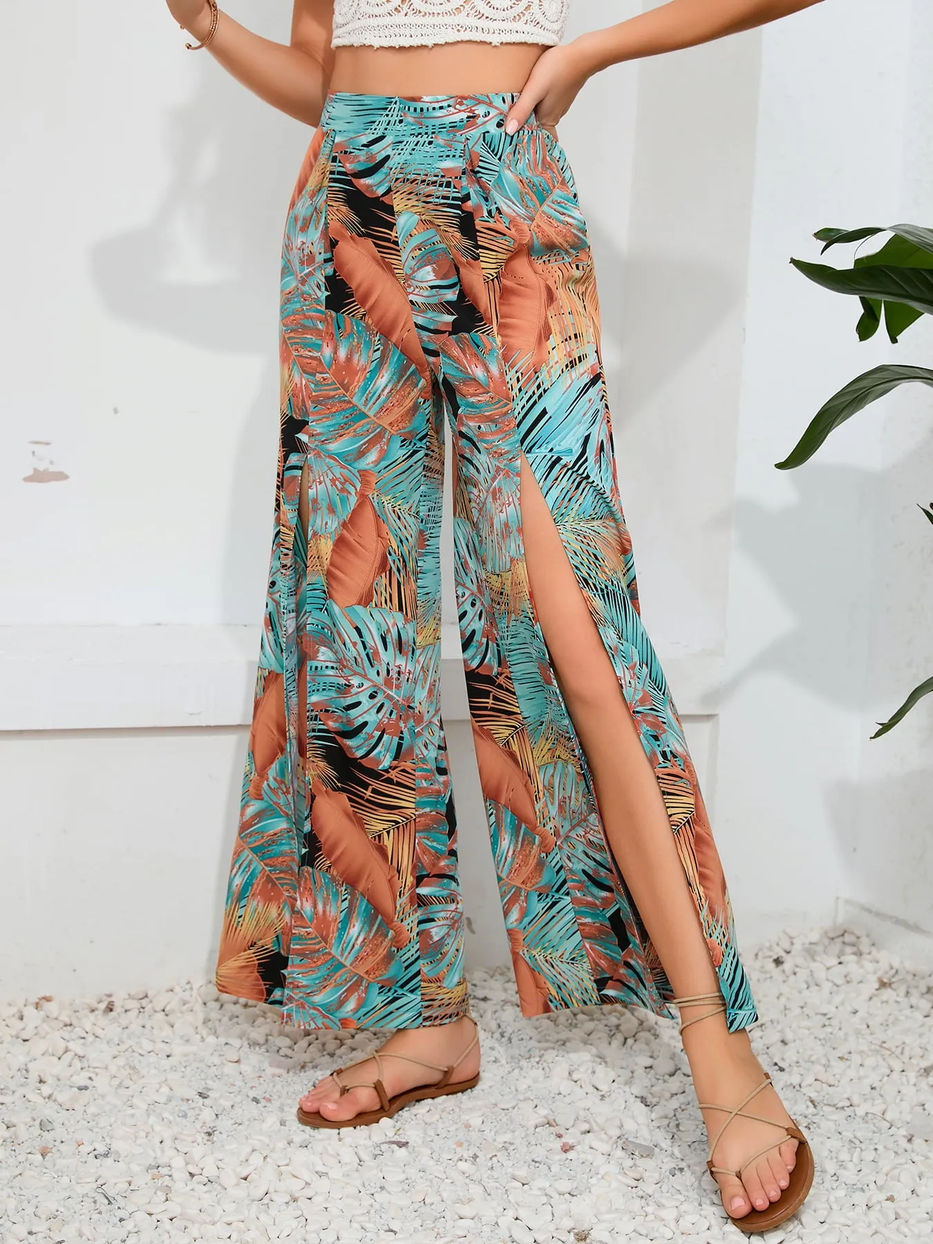 Caribbean Breeze Wide Leg Pants