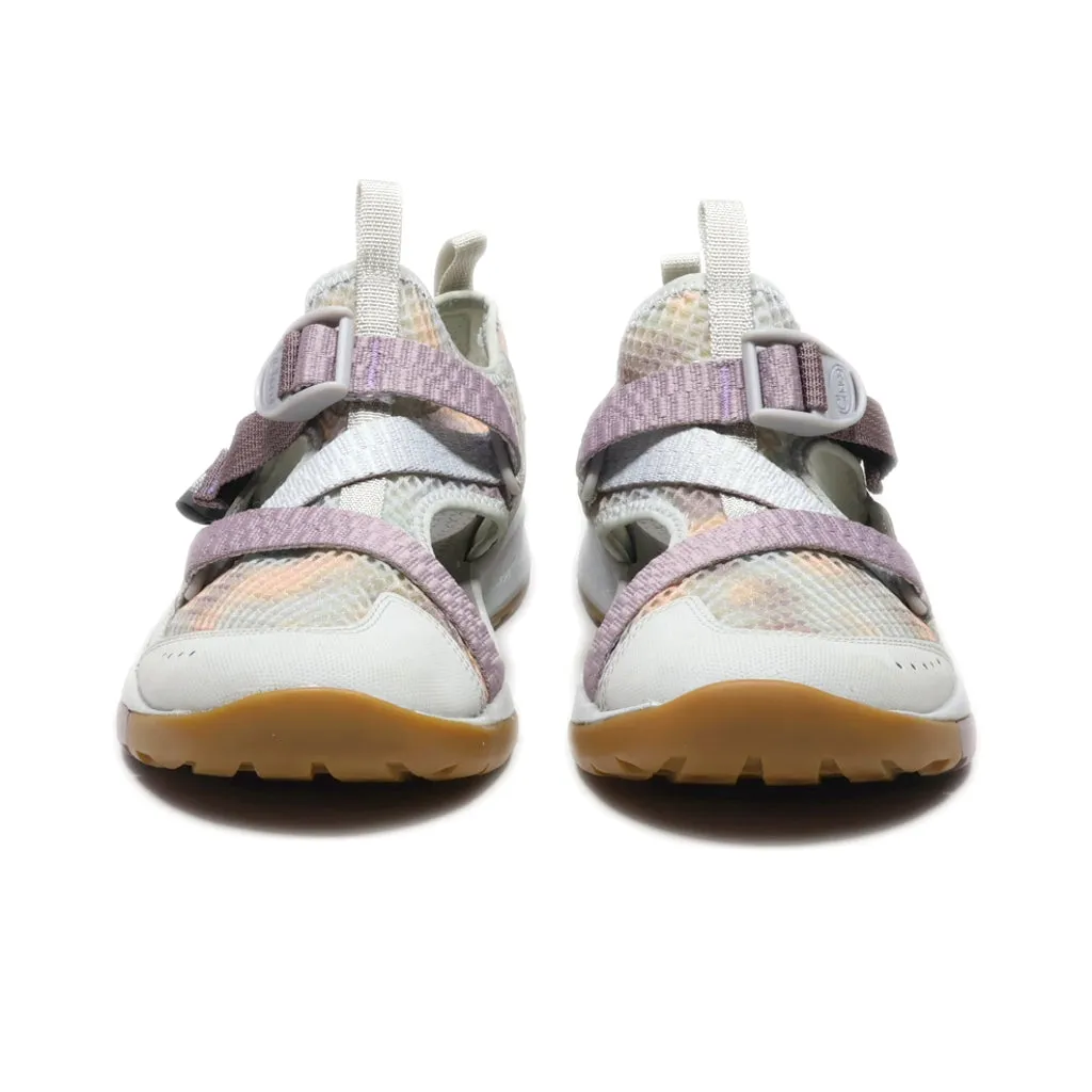 Chaco Odyssey Mist Quail Comfort Hiking Flat Sandals Fabric Purple Colour For Women