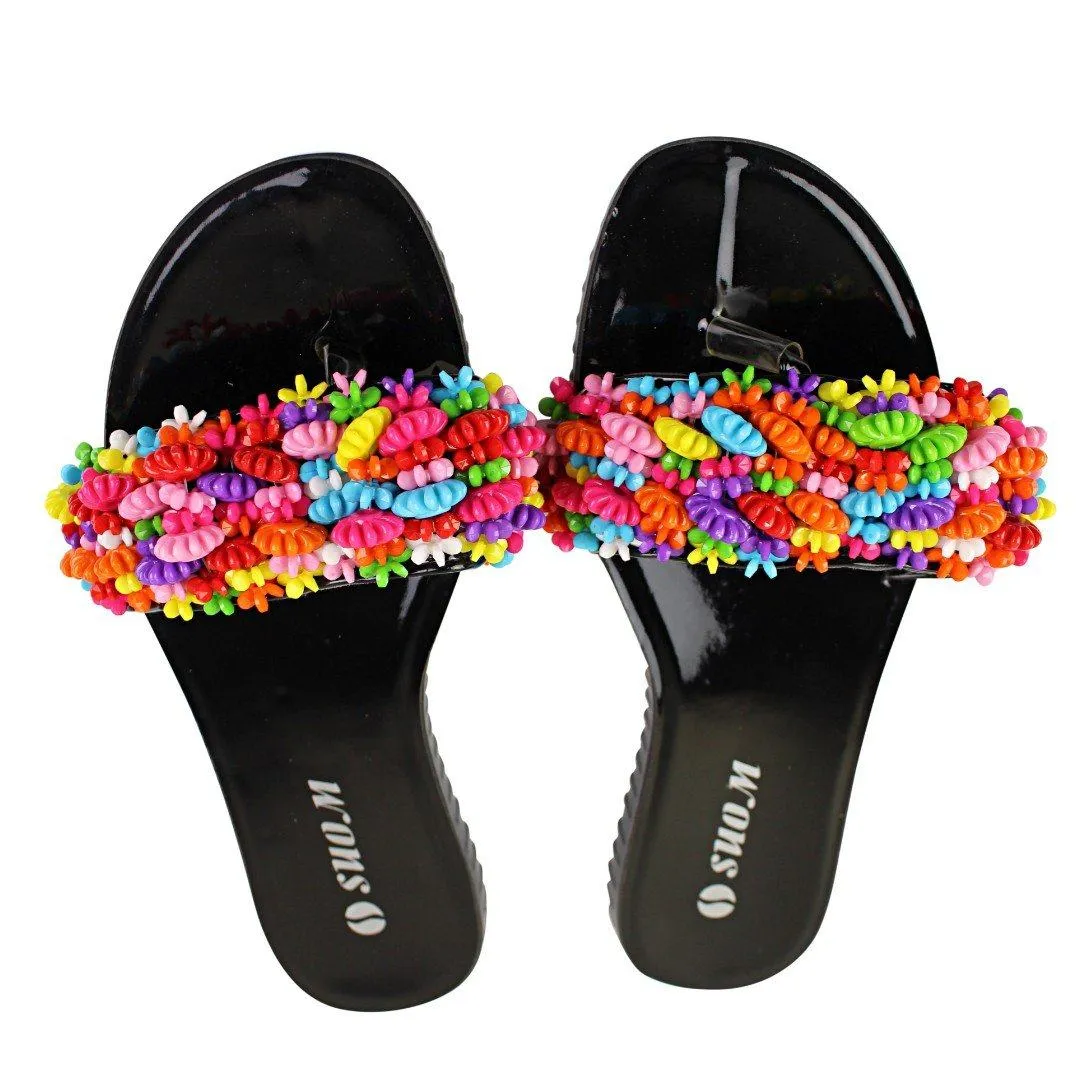 Colorful Beads Women African Sandals US 10.5 / EU 42