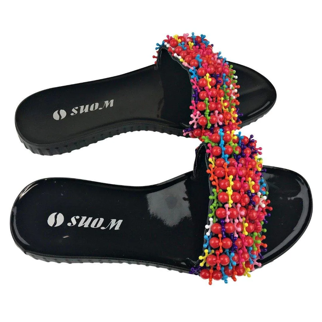 Colorful Beads Women African Sandals US 10.5 / EU 42