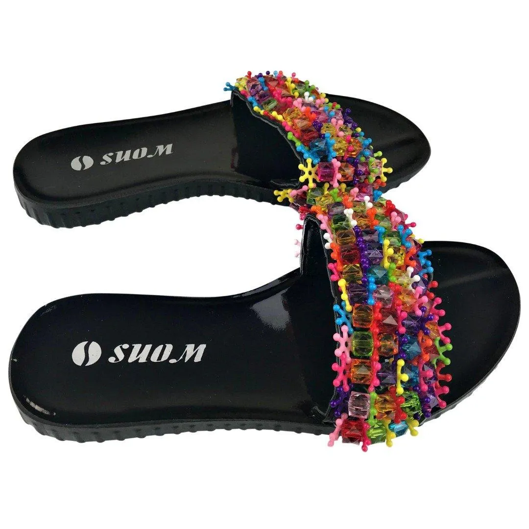 Colorful Beads Women African Sandals US 10.5 / EU 42