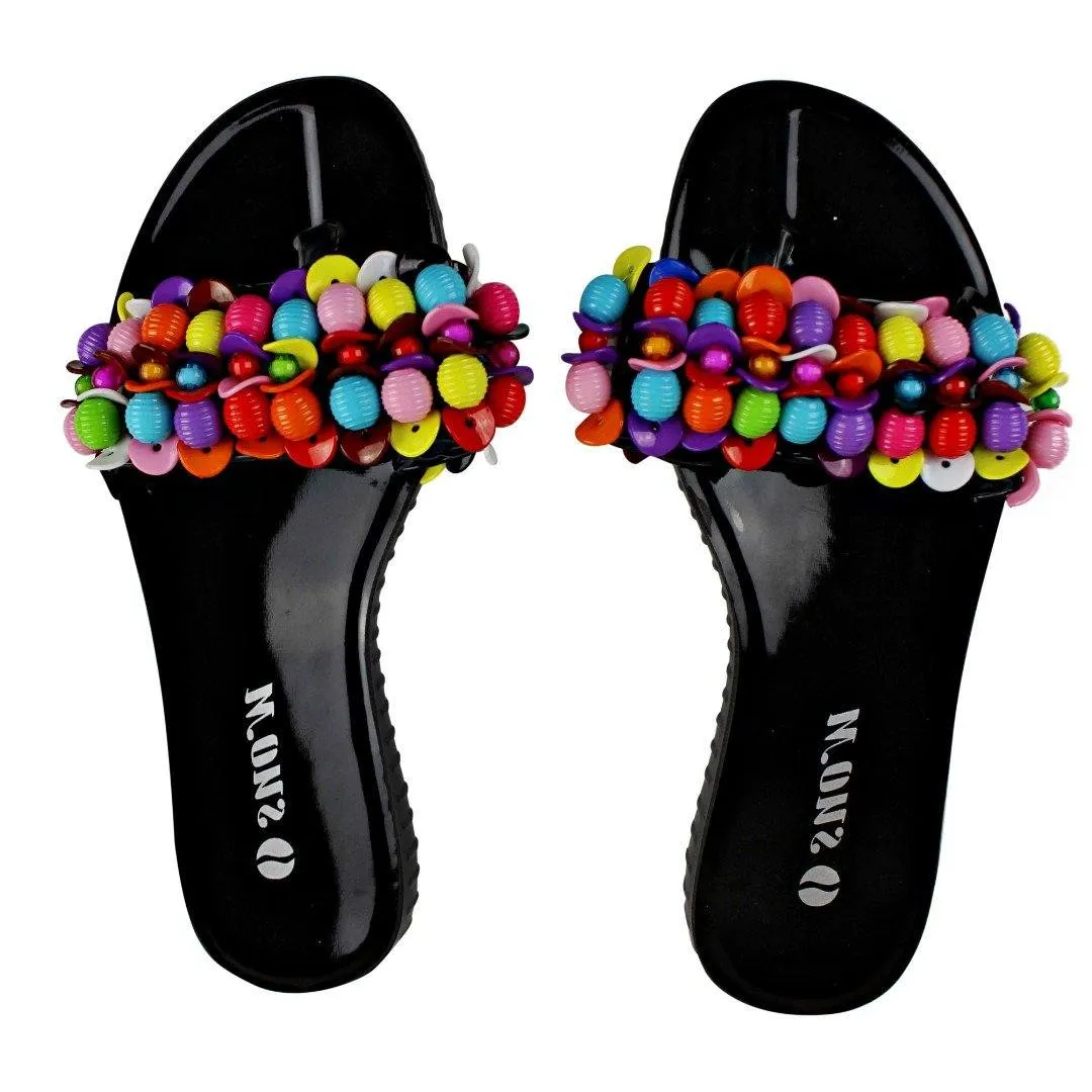 Colorful Beads Women African Sandals US 10.5 / EU 42