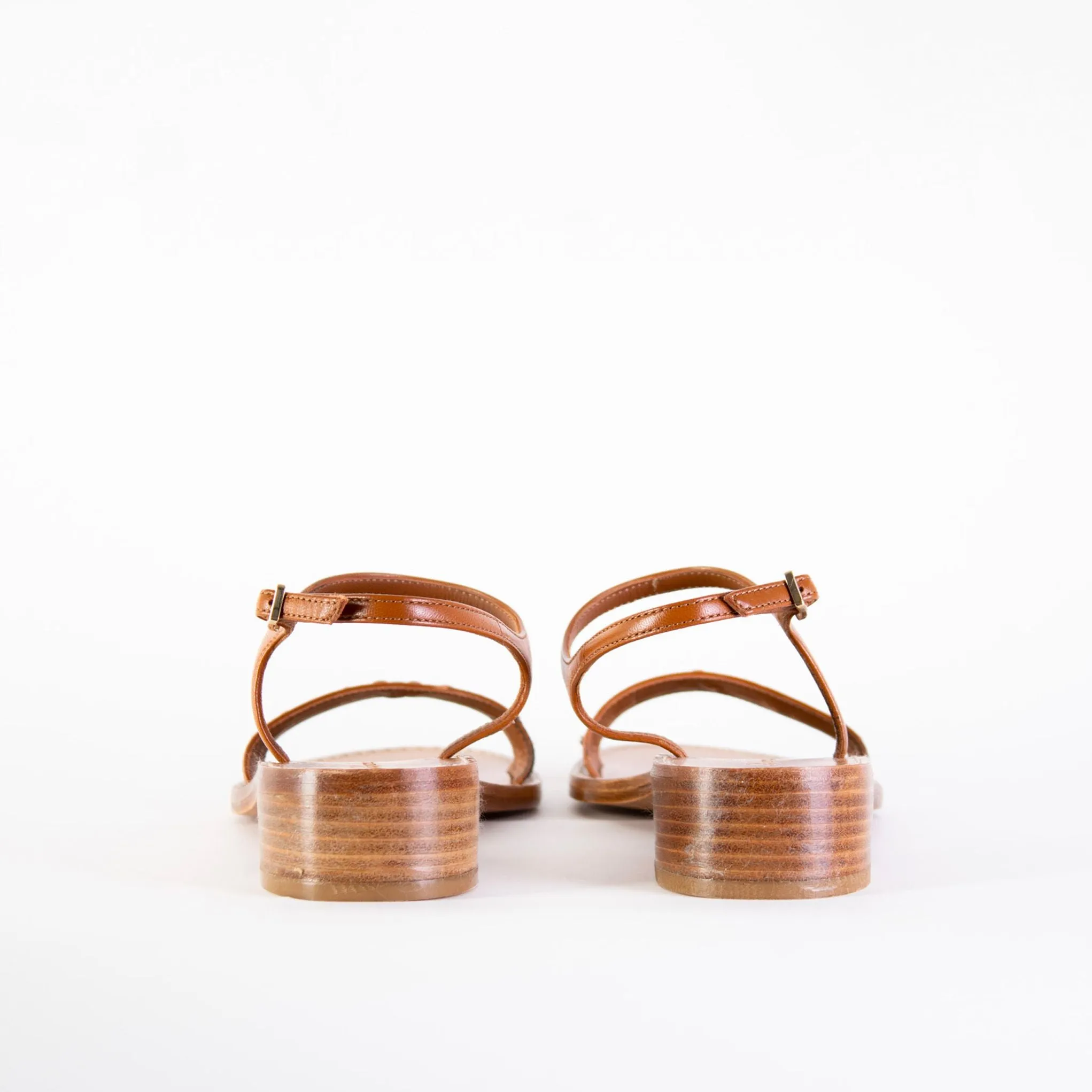 Elegant Tremiti Leather Sandals in Brown