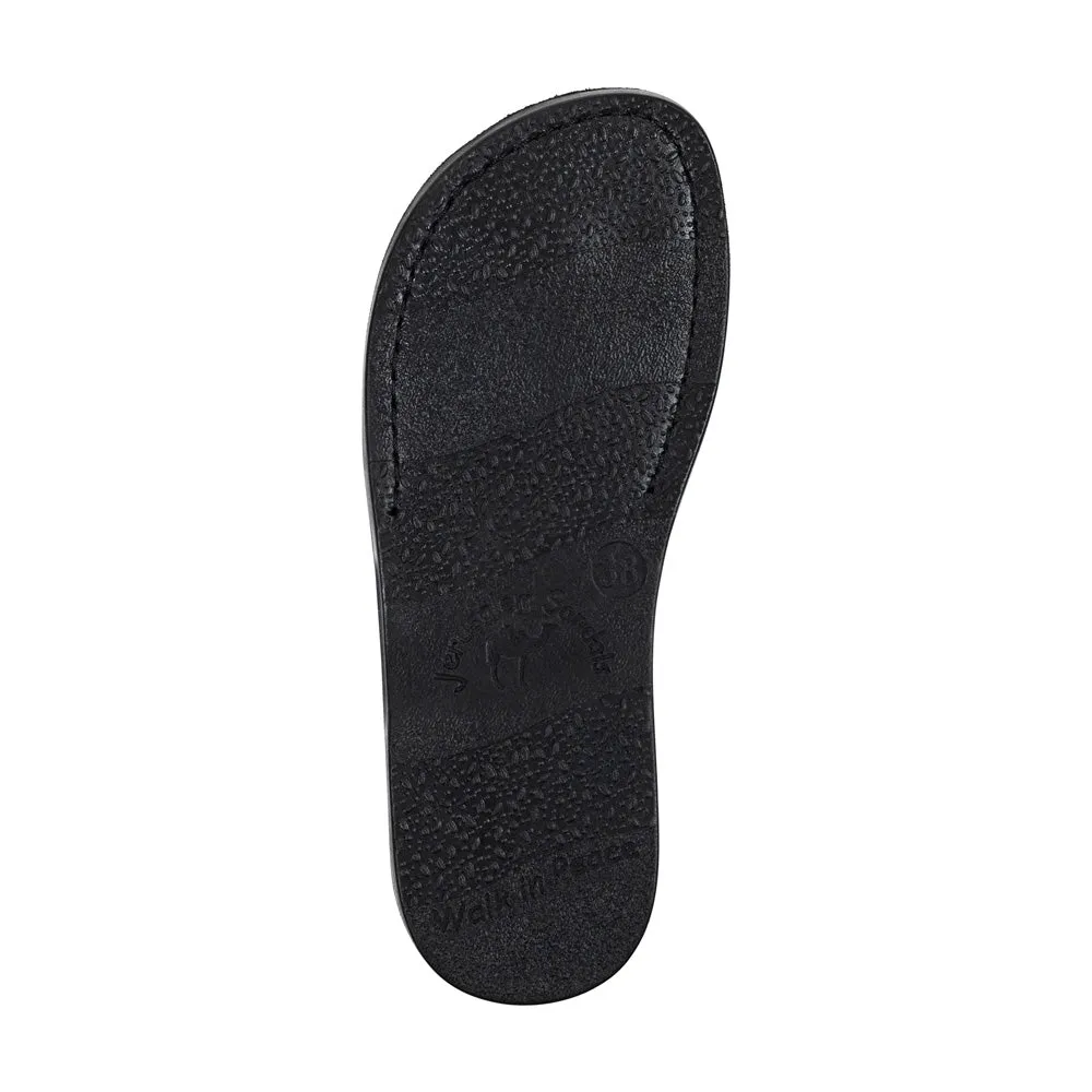 Emma - Leather Lace Up Sandal | Black