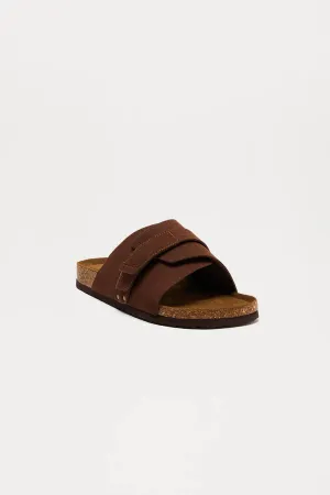 Fashion Nova Champagne Beach Slides Marco Chocolate - Women's 10