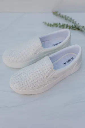 FINAL SALE White Soda Croft Sneakers Faux Leather