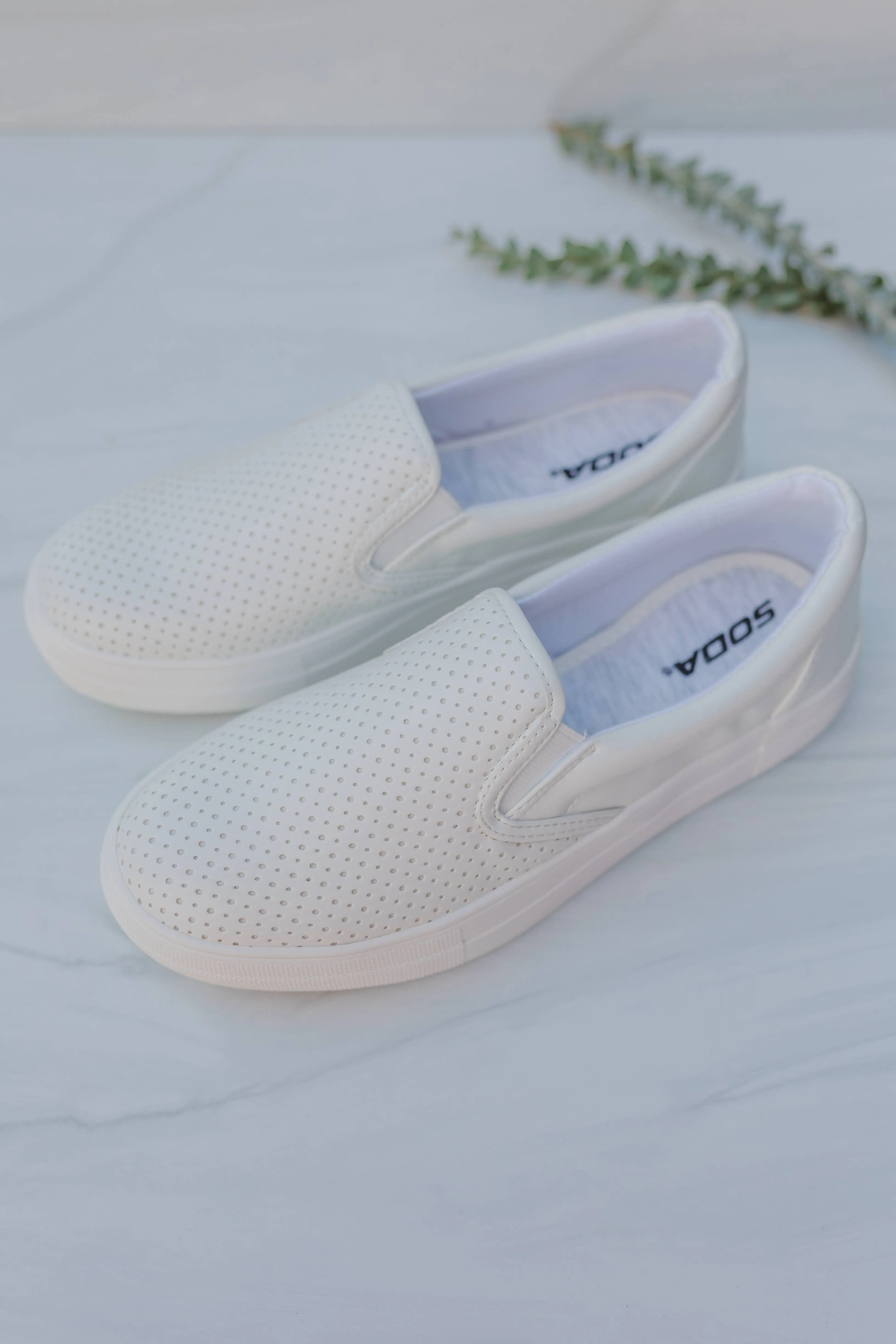 FINAL SALE White Soda Croft Sneakers Faux Leather