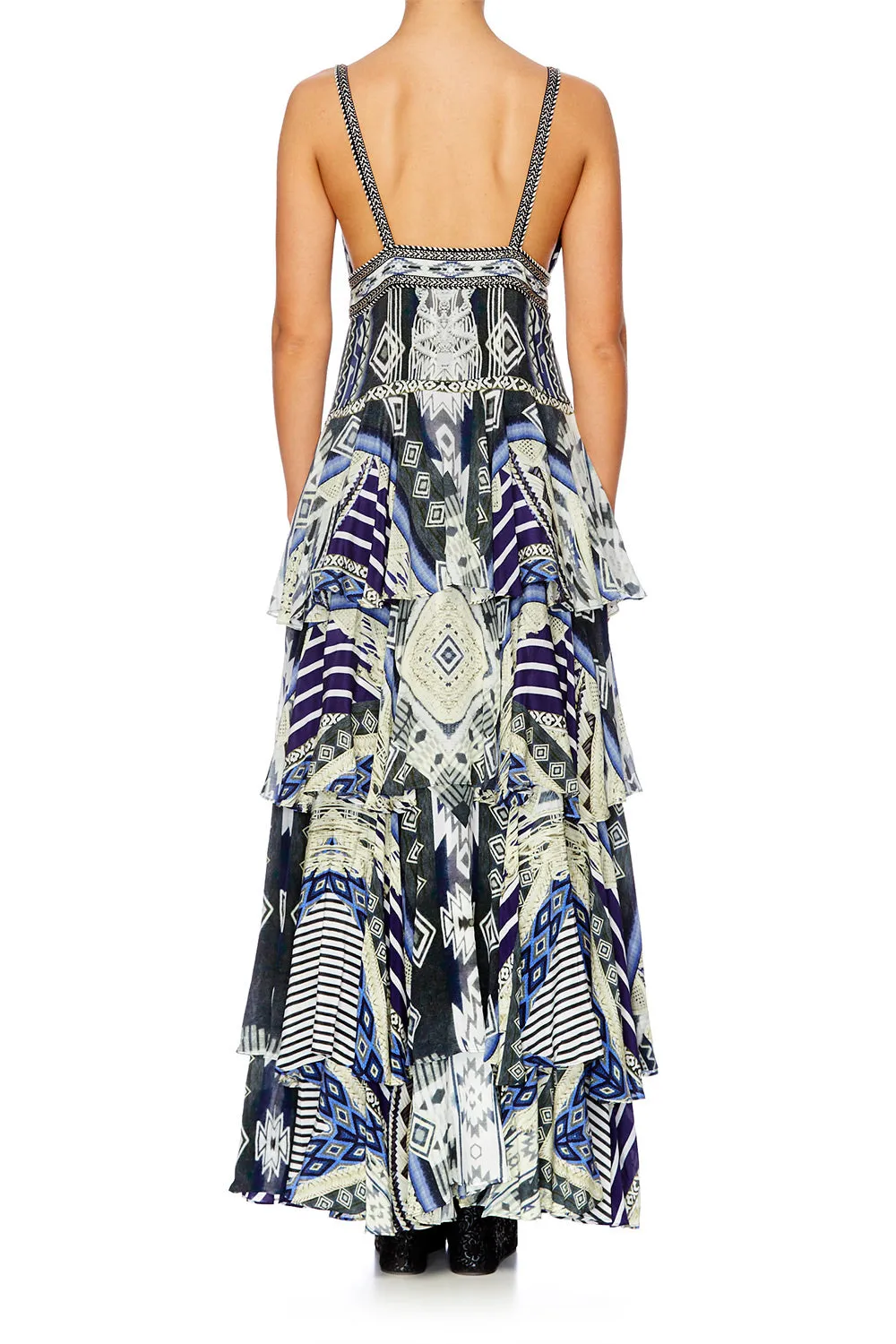 GATHERED TIERED DRESS TIE THE KNOT