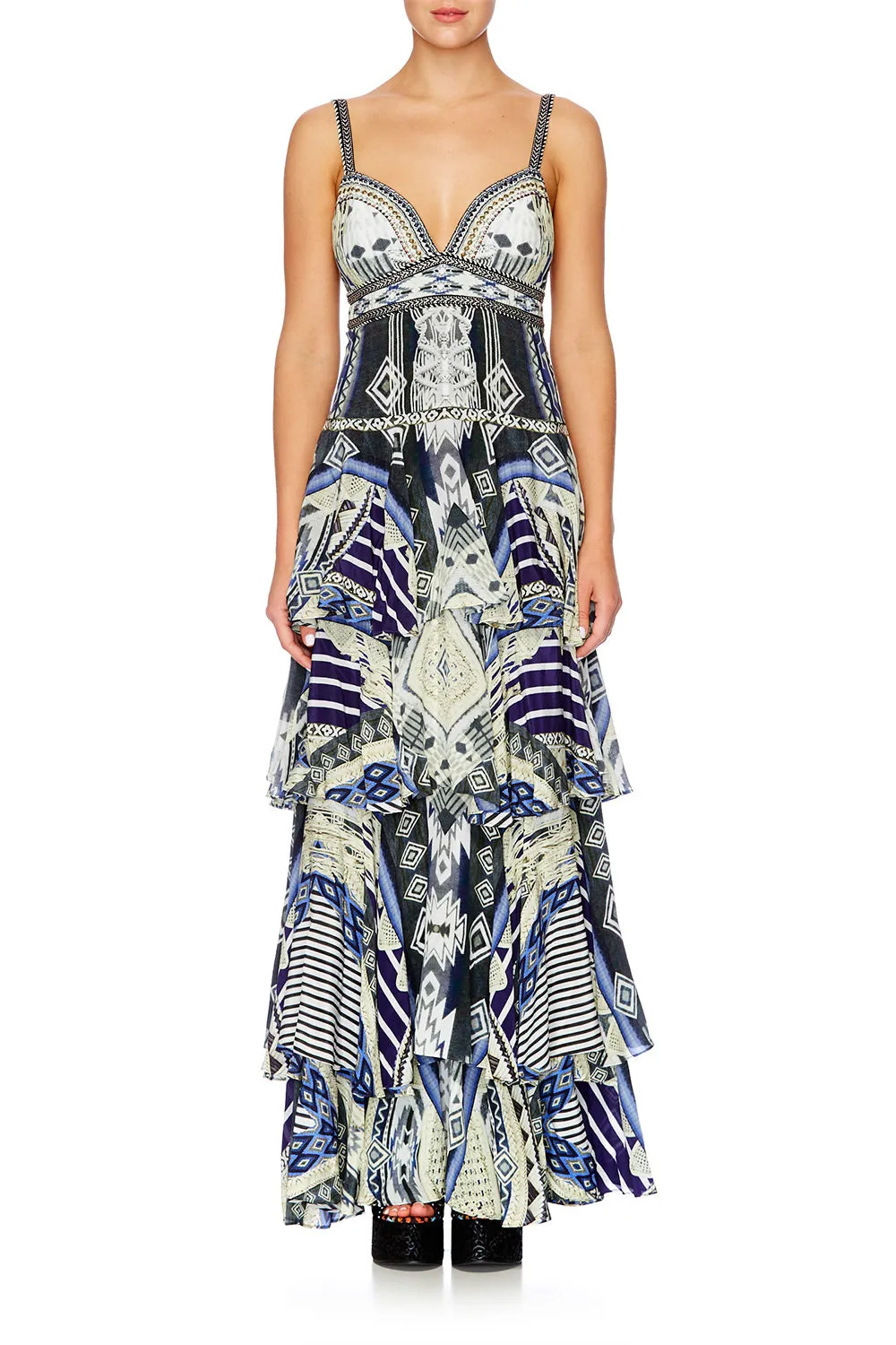 GATHERED TIERED DRESS TIE THE KNOT