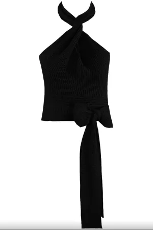 Jess - Black Multiway Knit Wrap Top