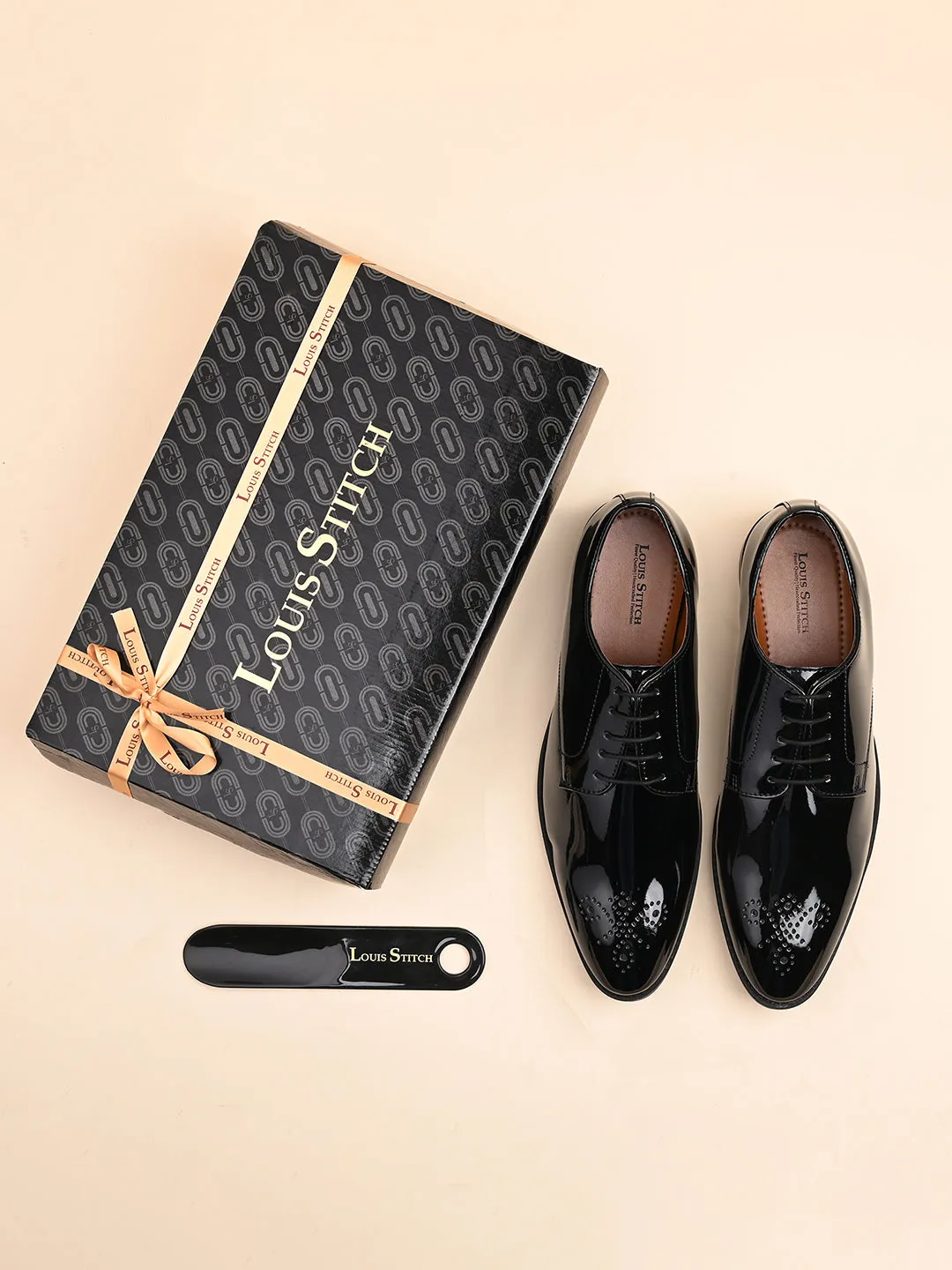 Jet Black Derbys Laceup for Men