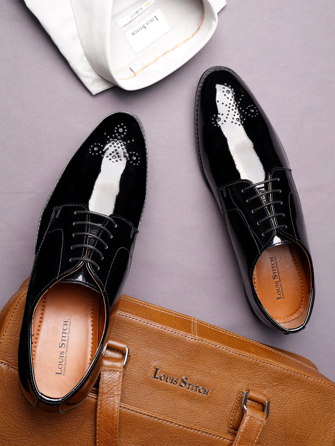 Jet Black Derbys Laceup for Men