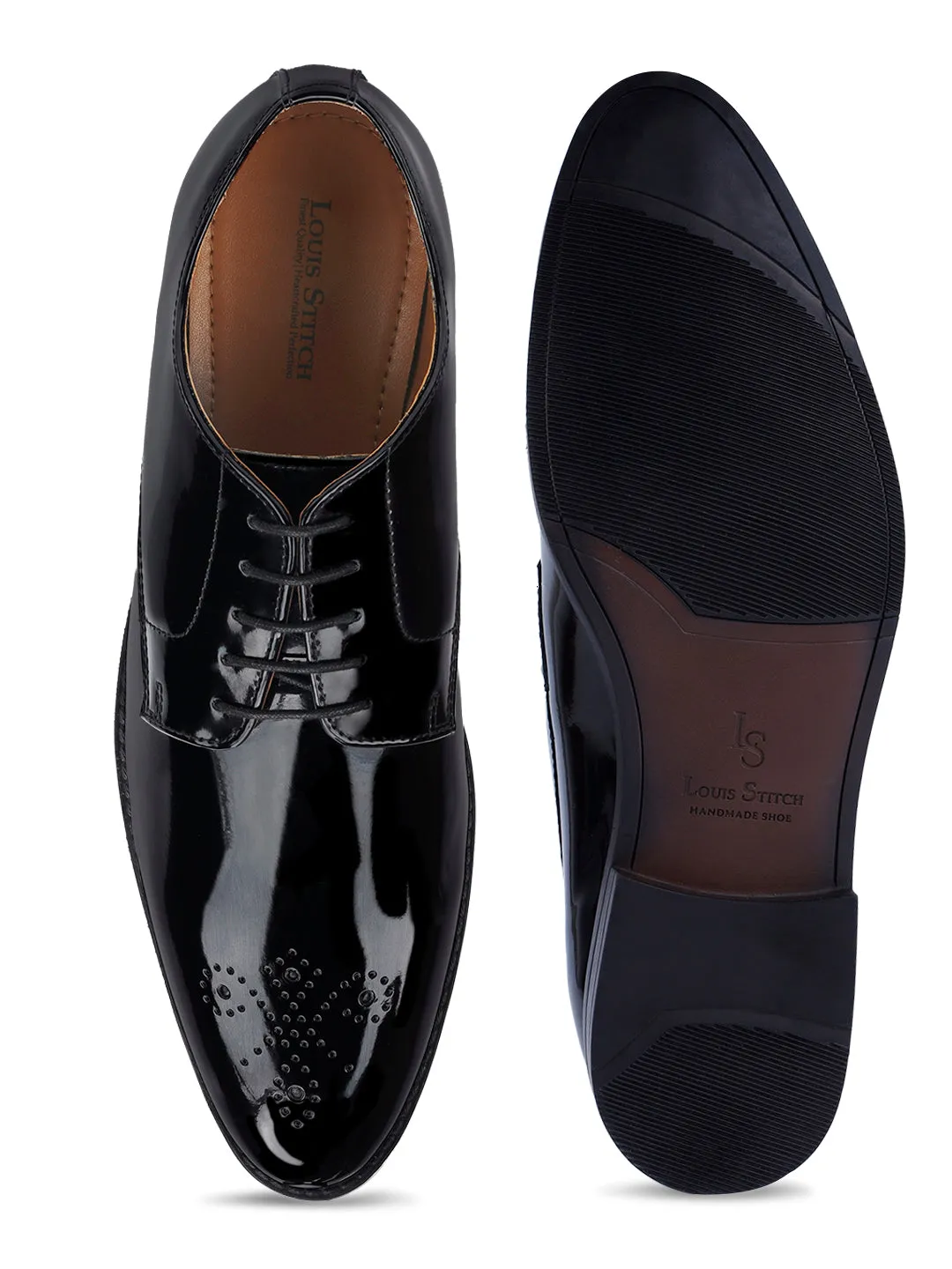 Jet Black Derbys Laceup for Men