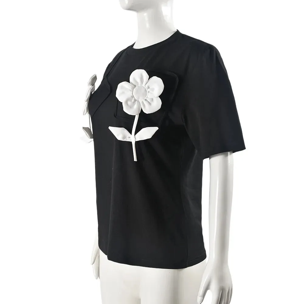 Meant To Be Floral Black Top