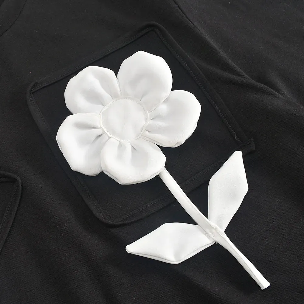 Meant To Be Floral Black Top