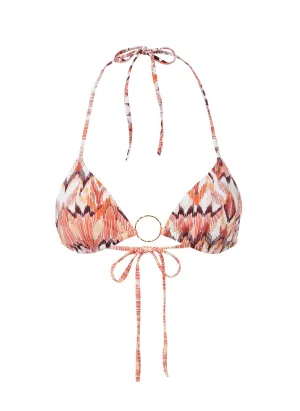 Miami Ikat Triangle Ring Bikini Top