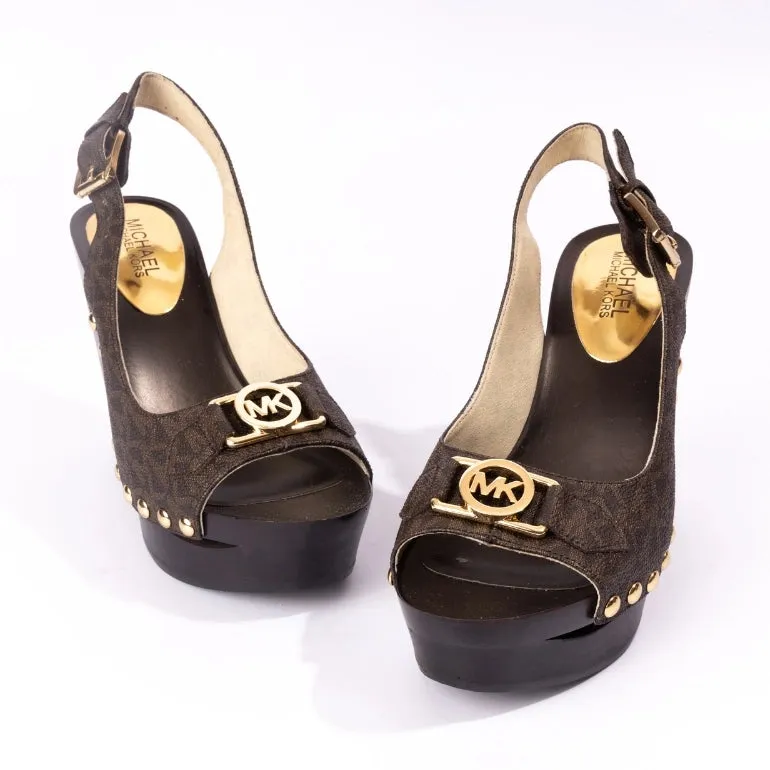 Michael Kors Charm Eva Heel Logo Sandal
