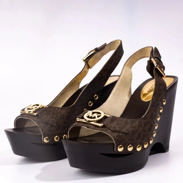 Michael Kors Charm Eva Heel Logo Sandal