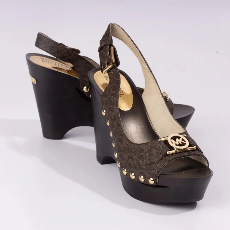 Michael Kors Charm Eva Heel Logo Sandal