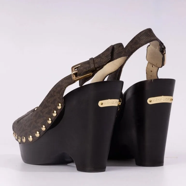 Michael Kors Charm Eva Heel Logo Sandal