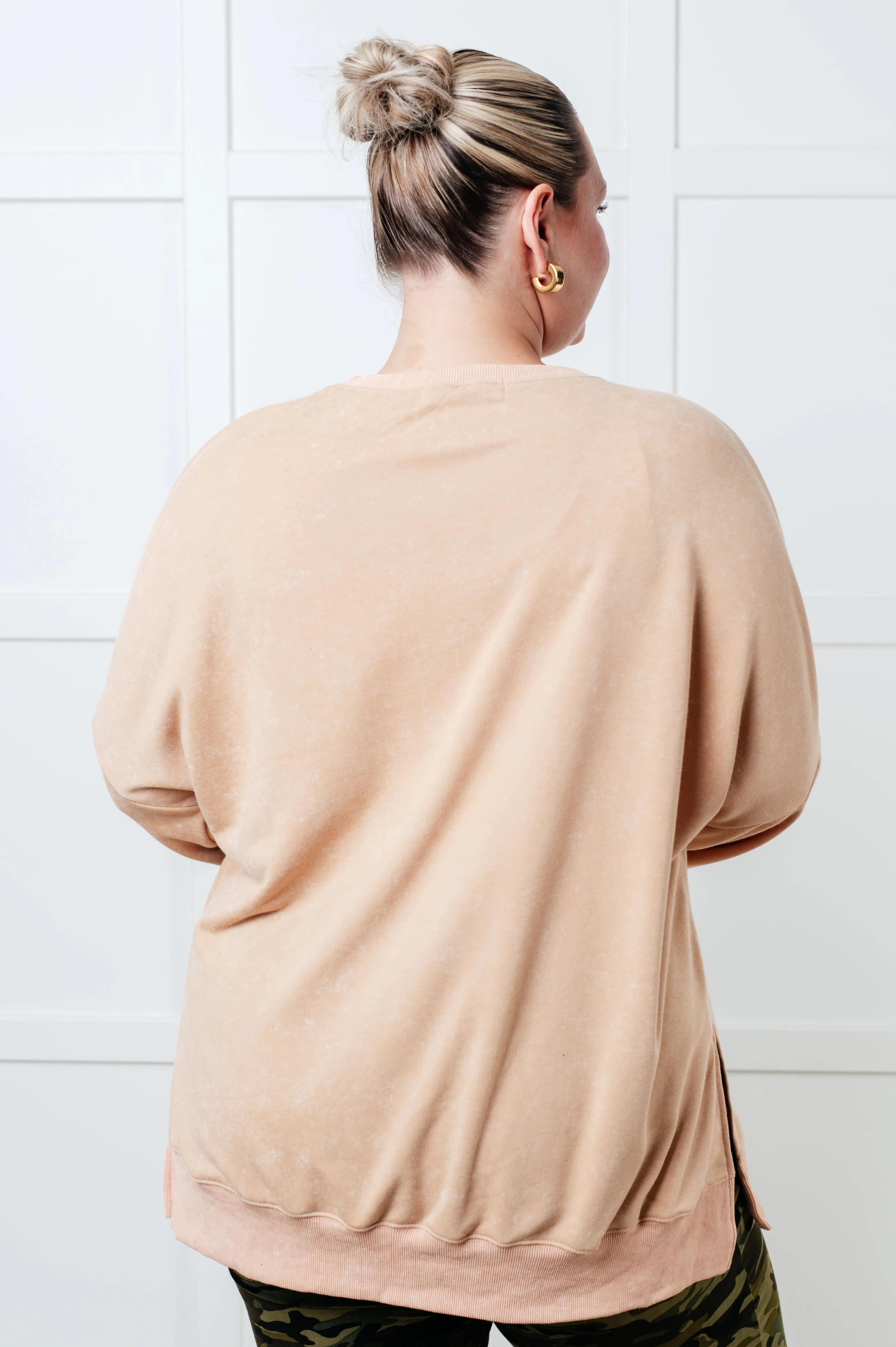 One Eleven North No Plain Jane Oversized Sweatshirt in Khaki