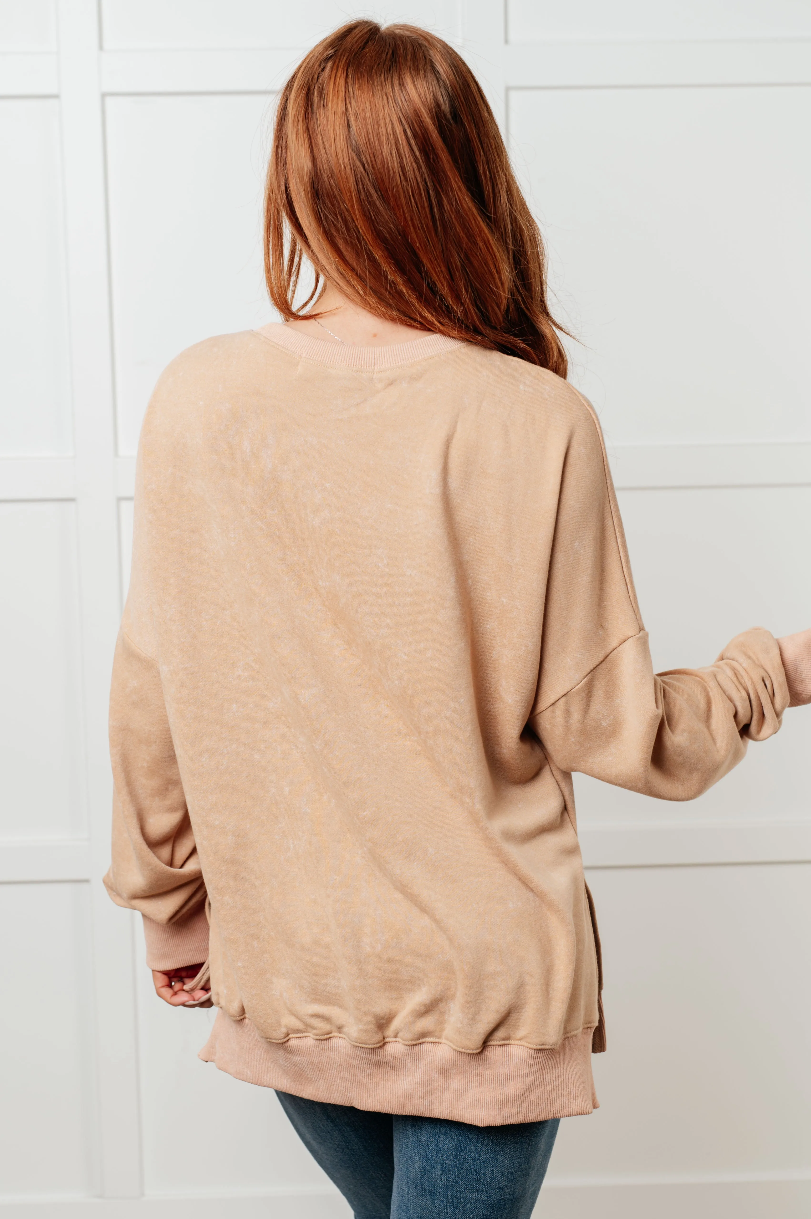One Eleven North No Plain Jane Oversized Sweatshirt in Khaki