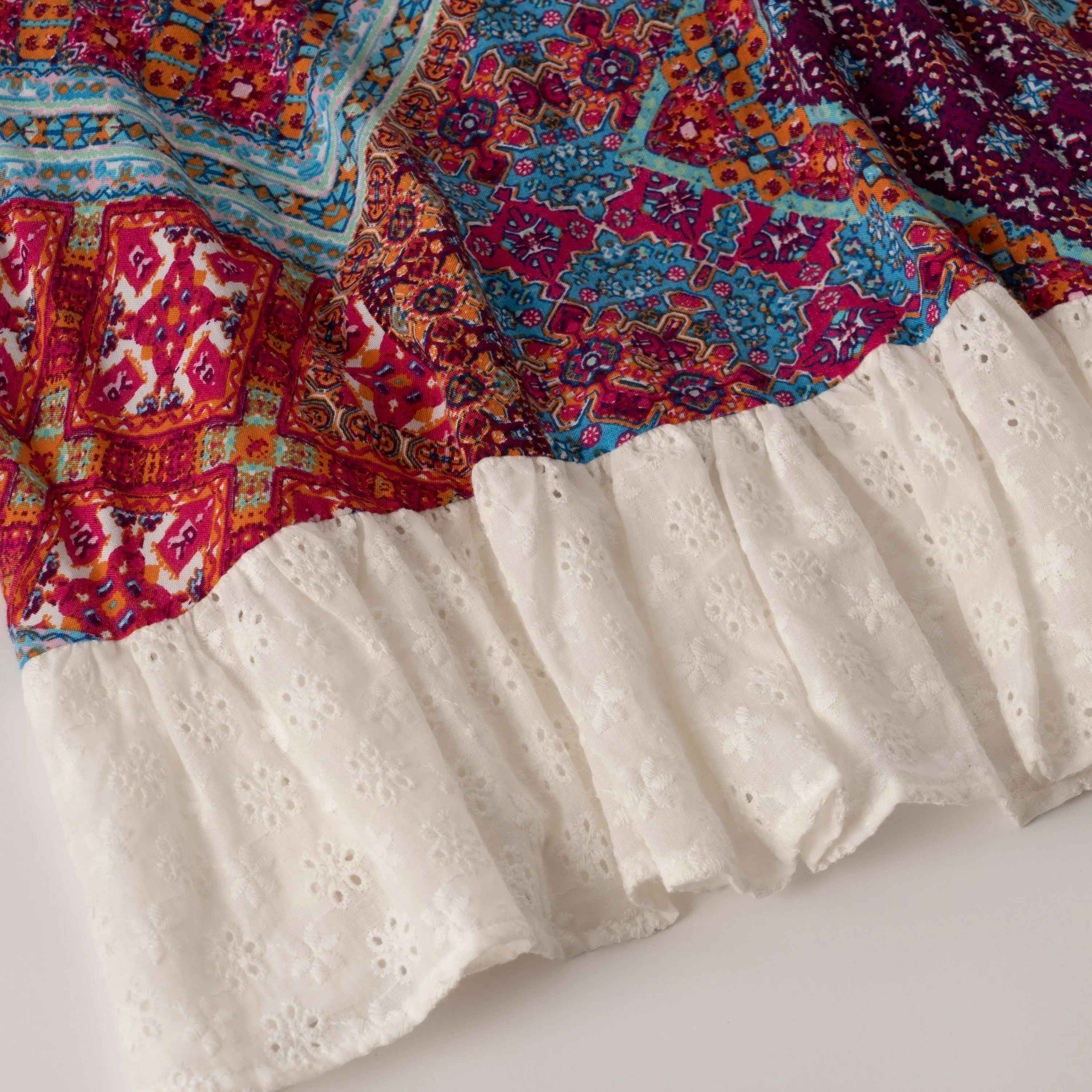 Patchwork Lace Hem Dress