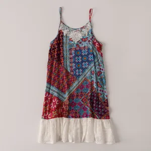 Patchwork Lace Hem Dress