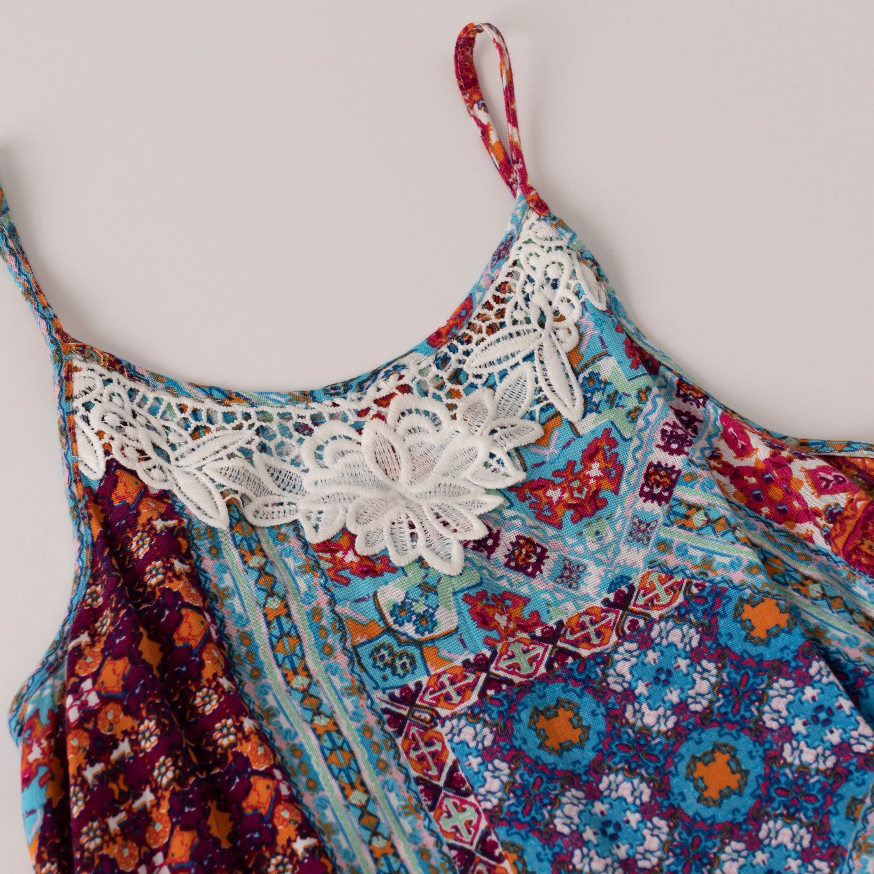 Patchwork Lace Hem Dress