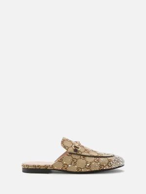 Princetown Canvas GG Crystal Mule