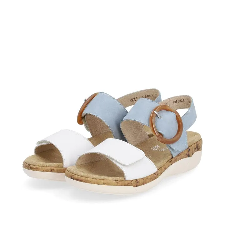 Remonte Women's Adjustable Sandals- Blue