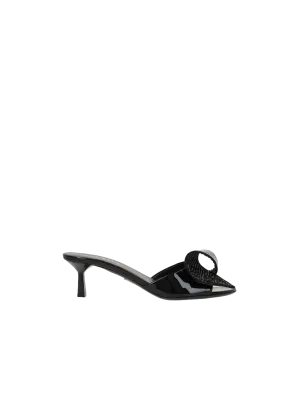 Rhinestone-Embellished Mule Sandals