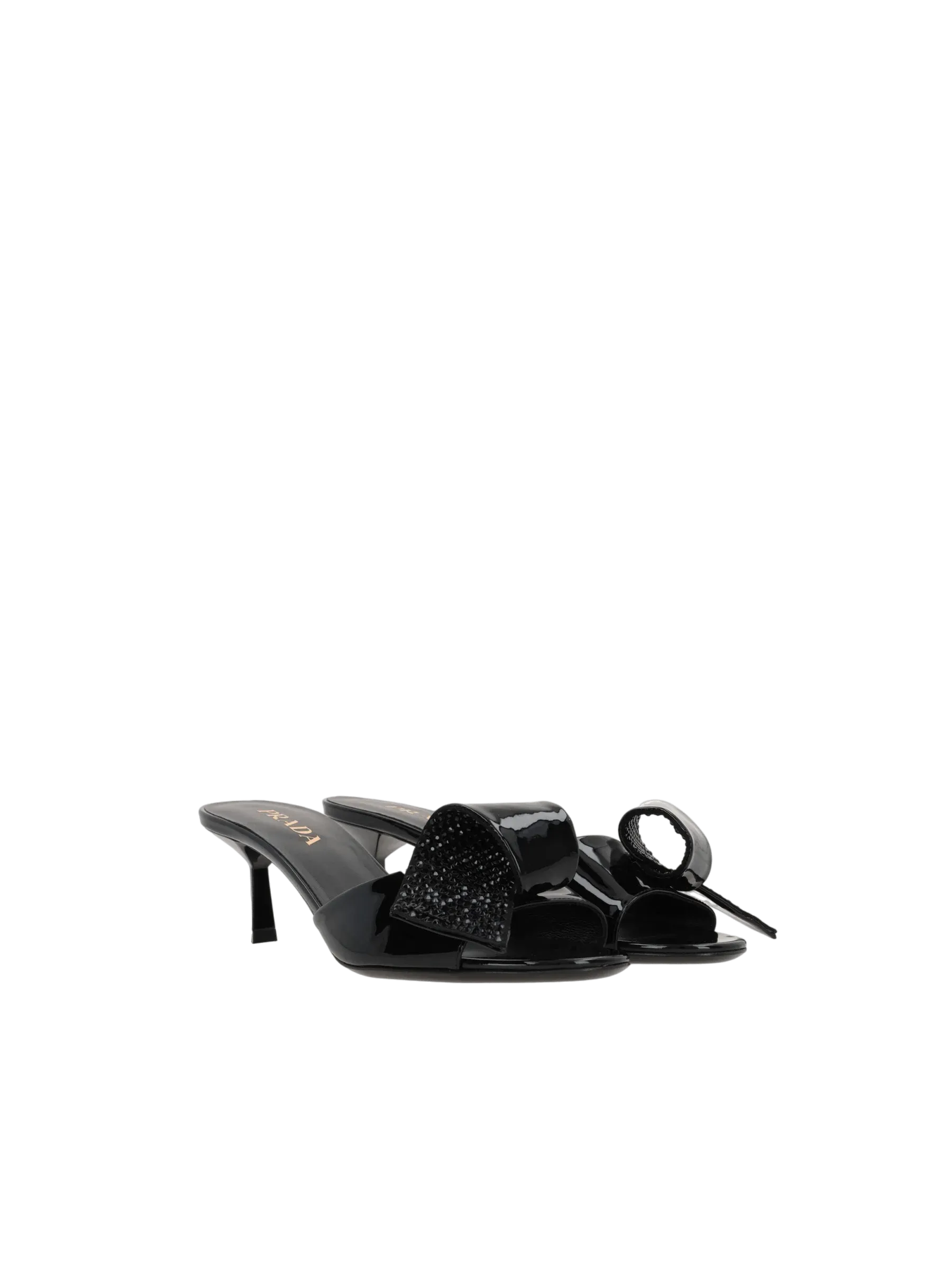 Rhinestone-Embellished Mule Sandals