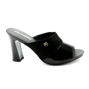 Shimmer Slip-on Heels - Black (614.009)