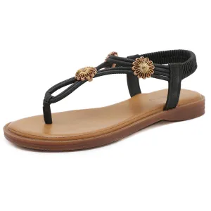SIKETU | Minimalism Flat Flip Flop Sandals With Daisy Flower