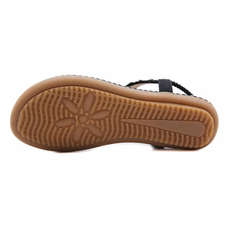 SIKETU | Retro Bohemian Beaded Slingback Sandals