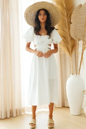 Soft Tides Maxi Dress White