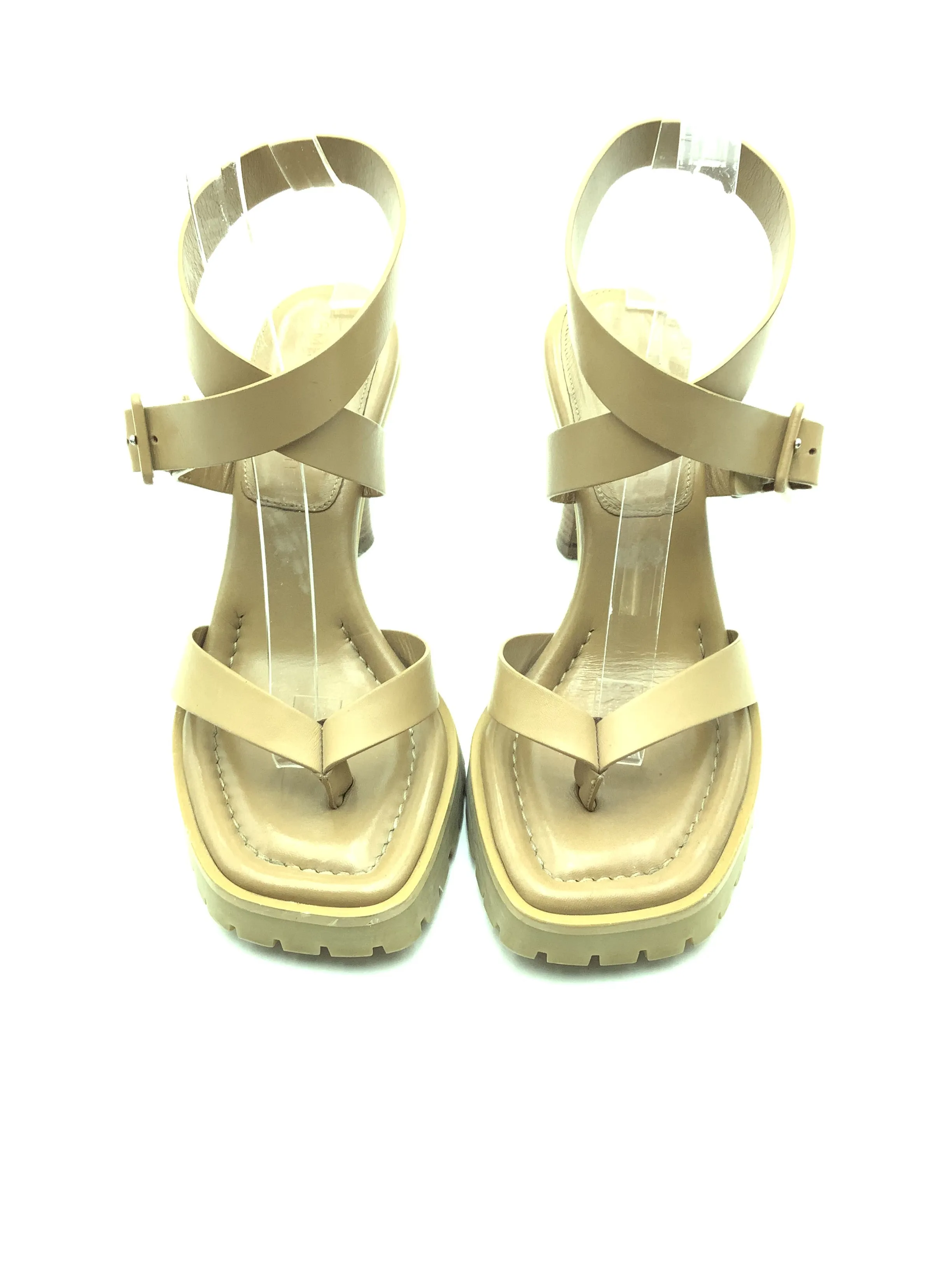 Tamara Mellon Sandals Tan Leather Slingback Platform Size: US 7/EU 37.5