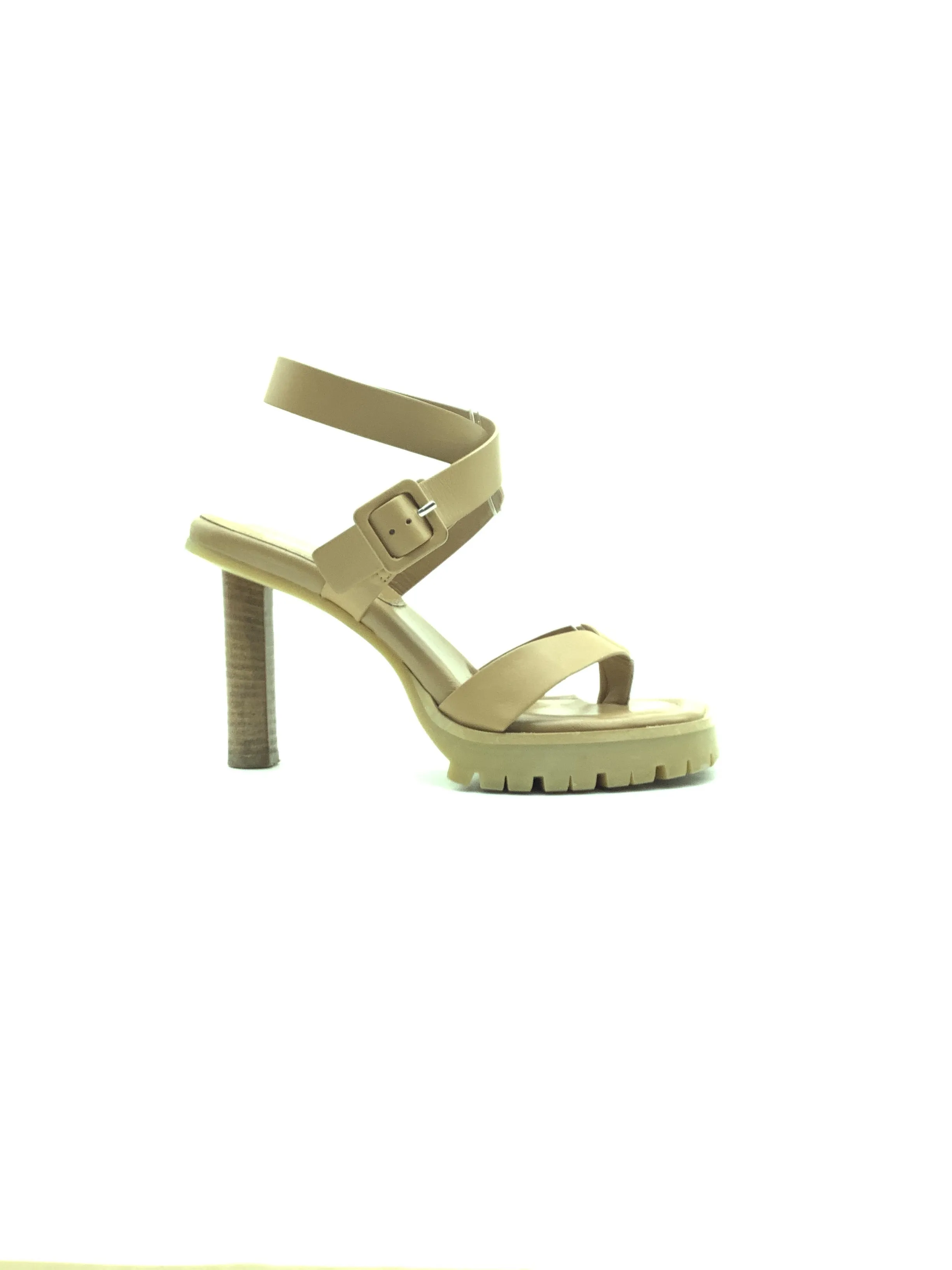 Tamara Mellon Sandals Tan Leather Slingback Platform Size: US 7/EU 37.5