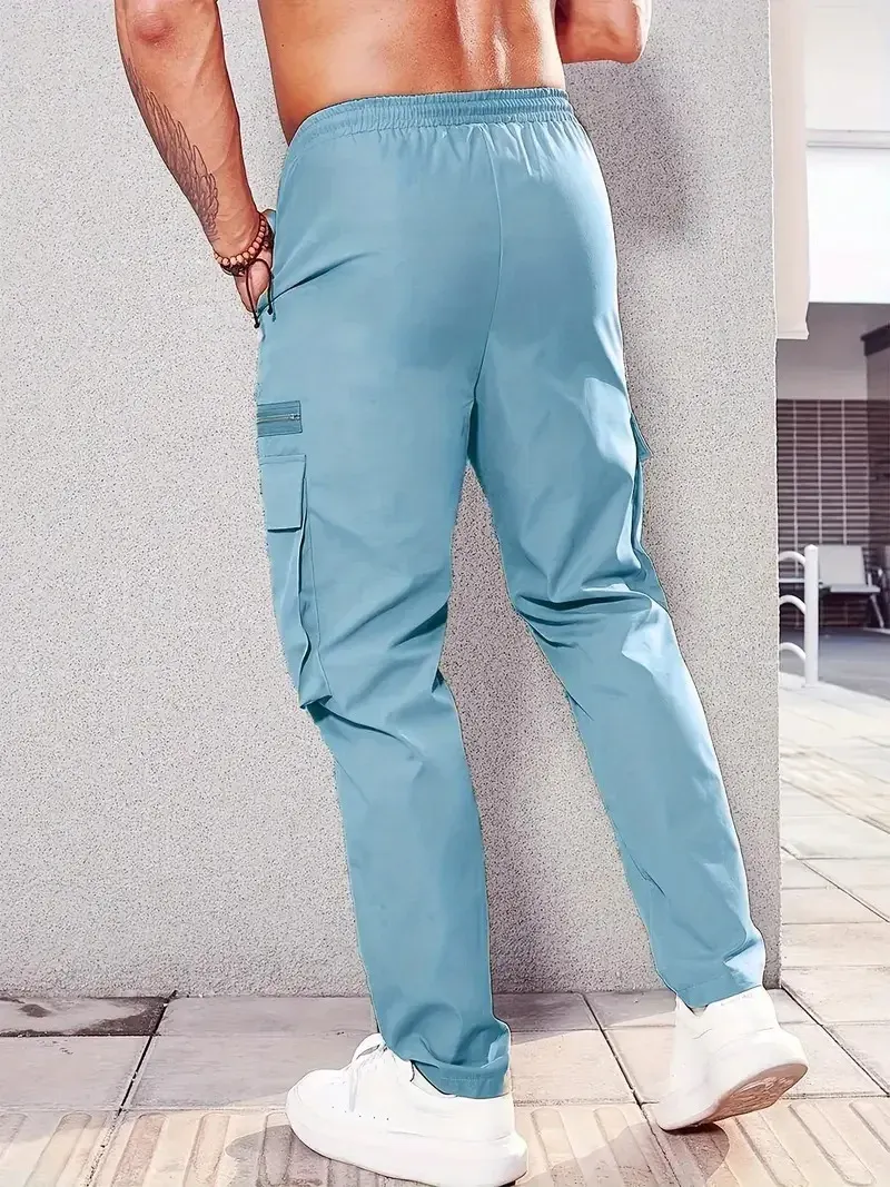 Veiligp - Cargo Broek Heren – Lichte Vrijetijdsbroek met Ritszakken, Stretch Taille