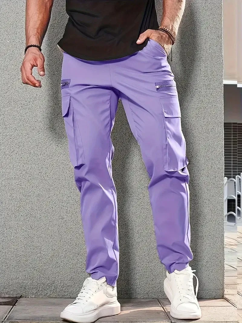 Veiligp - Cargo Broek Heren – Lichte Vrijetijdsbroek met Ritszakken, Stretch Taille