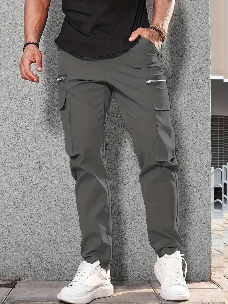 Veiligp - Cargo Broek Heren – Lichte Vrijetijdsbroek met Ritszakken, Stretch Taille