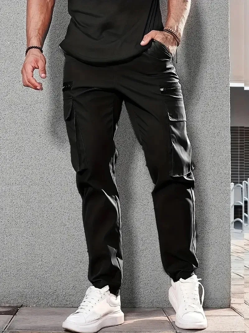 Veiligp - Cargo Broek Heren – Lichte Vrijetijdsbroek met Ritszakken, Stretch Taille