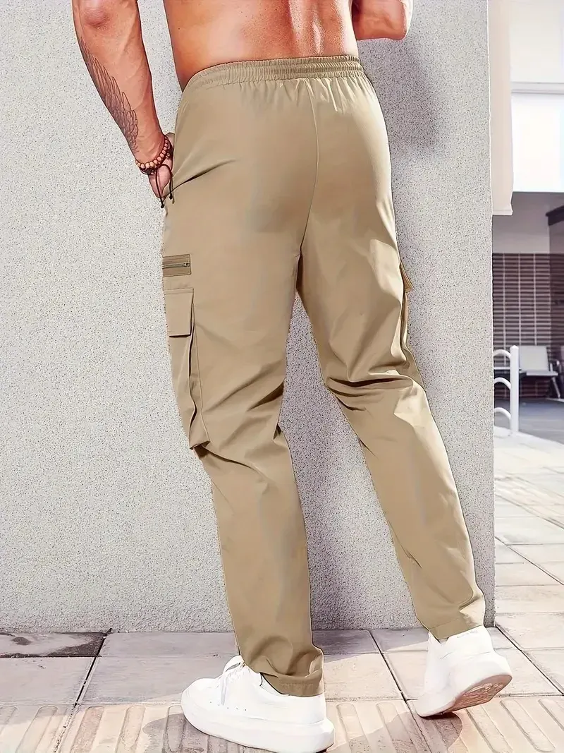 Veiligp - Cargo Broek Heren – Lichte Vrijetijdsbroek met Ritszakken, Stretch Taille