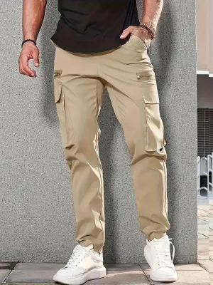 Veiligp - Cargo Broek Heren – Lichte Vrijetijdsbroek met Ritszakken, Stretch Taille