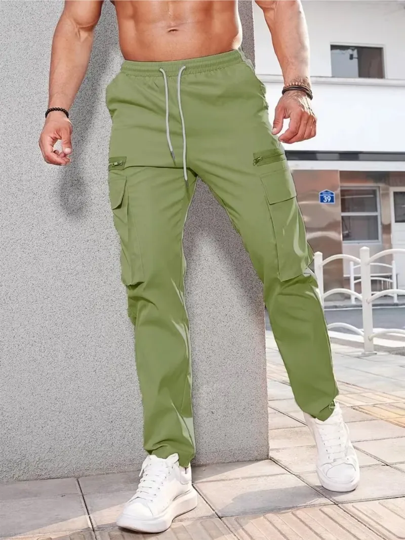 Veiligp - Cargo Broek Heren – Lichte Vrijetijdsbroek met Ritszakken, Stretch Taille