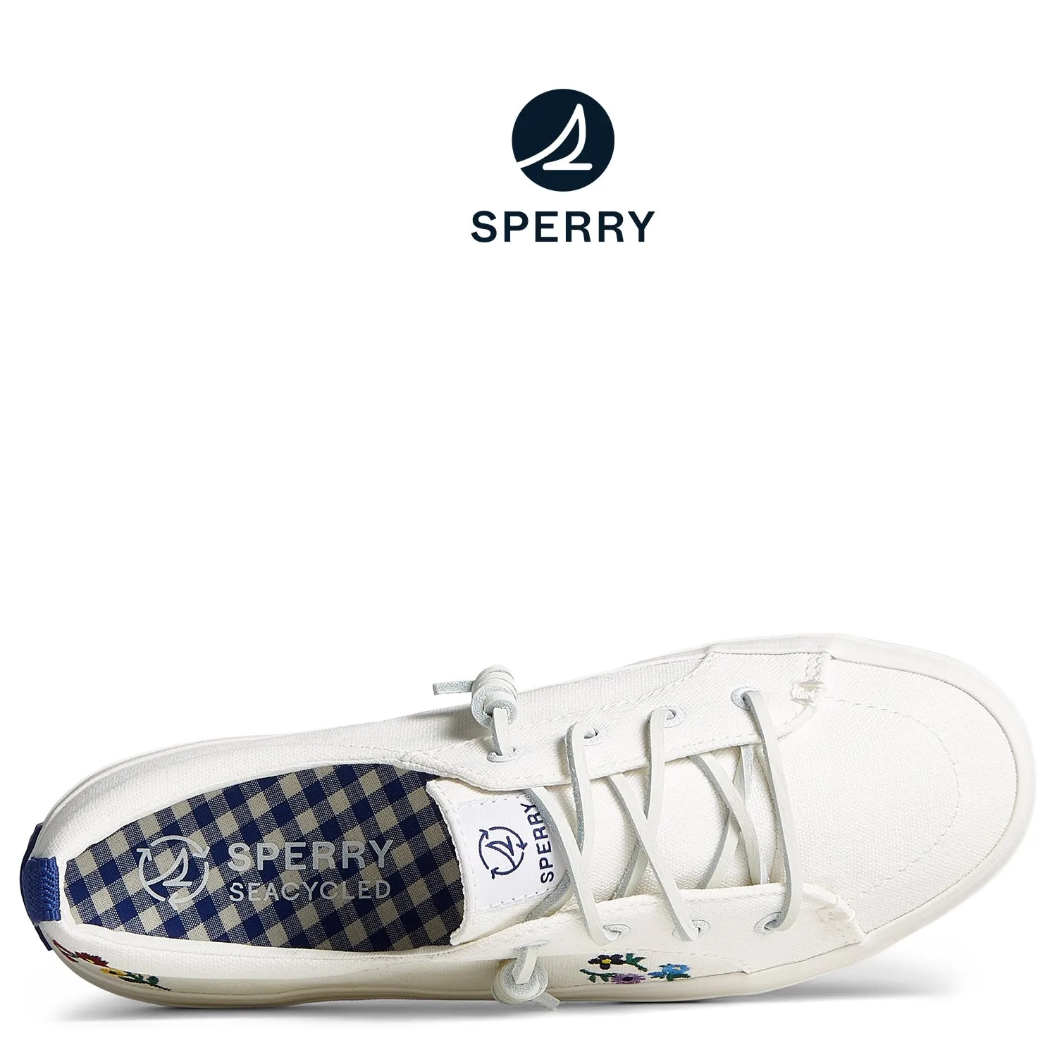 Women's SeaCycled™ Pier Wave Boat Washed Sneakers - Natural (STS89230)
